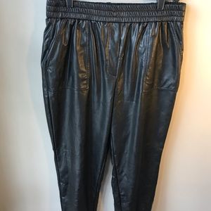 NWOT Express Size M “leather” joggers. Actual front pockets.